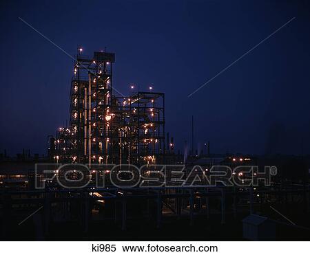 1980S Ethyl Chloride Plant At Night View Large Photo Image Stock Photography - 1980S Ethyl Chloride Plant At Night. Fotosearch