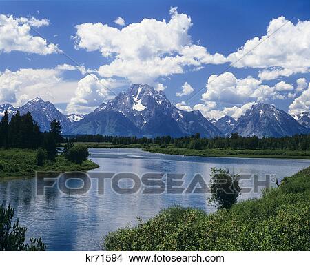 1980S Oxbow Bend Snake River Basin Grand Teton National Park Wyoming Usa View Large Photo Image Picture - 1980S Oxbow Bend Snake River Basin Grand Teton National Park Wyoming Usa. Fotosearch