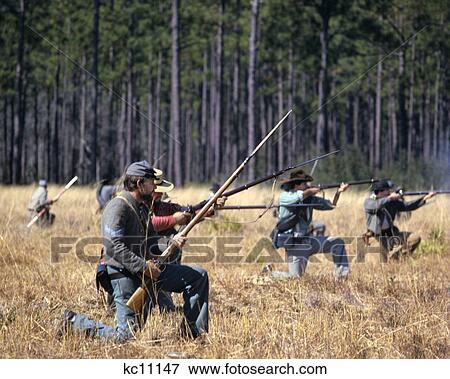 1980S Re-Enactment Of Civil War Battle At Olustee Florida Usa View Large Photo Image Stock Photo - 1980S Re-Enactment Of Civil War Battle At Olustee Florida Usa. Fotosearch