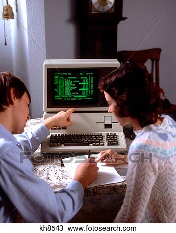1980S Teenage Couple Boy And Girl Working Together On Apple Iii Personal Computer View Large Photo Image Stock Image - 1980S Teenage Couple Boy And Girl Working Together On Apple Iii Personal Computer. Fotosearch
