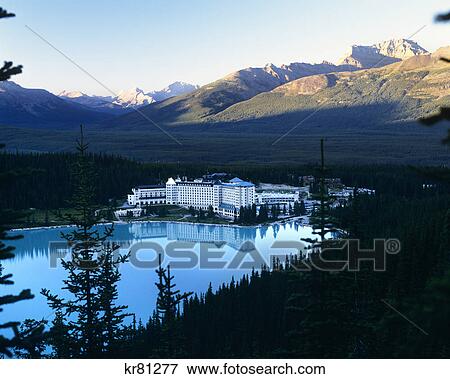 1990S Chateau Lake Louise Alberta Canada View Large Photo Image Stock Photo - 1990S Chateau Lake Louise Alberta Canada . Fotosearch
