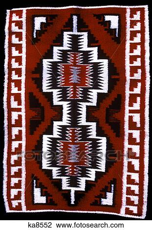 1990S Navajo Rug Traditional Patterns And Colors View Large Photo Image Stock Image - 1990S Navajo Rug Traditional Patterns And Colors. Fotosearch