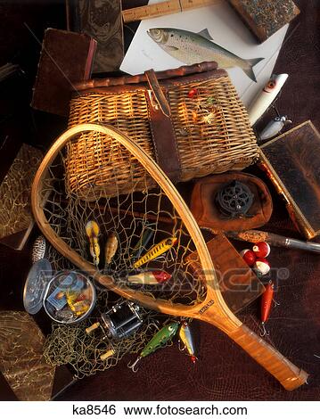 1990S Still Life With Fishing Gear View Large Photo Image Stock Photograph - 1990S Still Life With Fishing Gear. Fotosearch