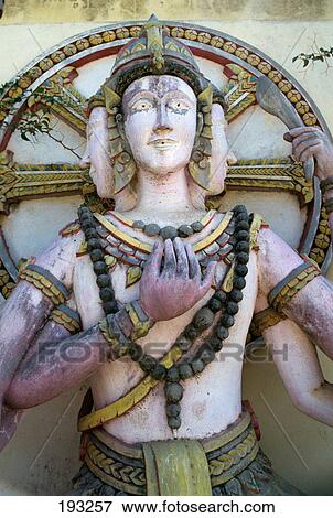 1990S Thailand Multi Faced Hindu Statue View Large Photo Image Stock Photo - 1990S Thailand Multi Faced Hindu Statue . Fotosearch