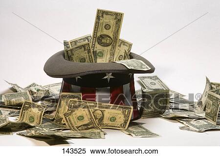 1990S Usa Currency And Uncle Sam Hat Still Life View Large Photo Image Stock Photography - 1990S Usa Currency And Uncle Sam Hat Still Life . Fotosearch