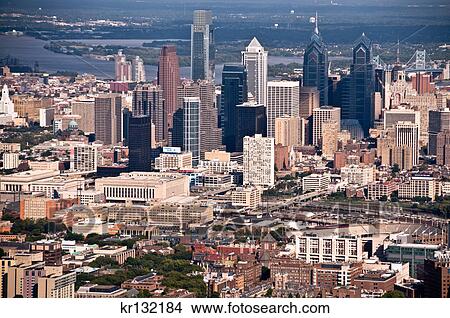2000S 2009 Aerial View Of Philadelphia University Of Pennsylvania In Foreground New Jersey Beyond Downtown Skyscrapers View Large Photo Image Picture - 2000S 2009 Aerial View Of Philadelphia University Of Pennsylvania In Foreground New Jersey Beyond Downtown Skyscrapers. Fotosearch