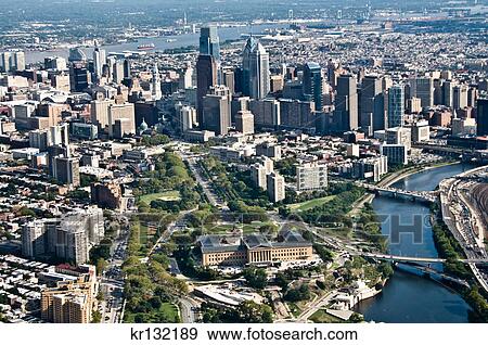 2000S 2009 Aerial View Of Philadelphia Art Museum In Foreground View Large Photo Image Stock Photo - 2000S 2009 Aerial View Of Philadelphia Art Museum In Foreground. Fotosearch