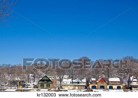 2000S Boathouse Row In Winter Snow Bright Blue Cloudless Sky Philadelphia View Large Photo Image Stock Image - 2000S Boathouse Row In Winter Snow Bright Blue Cloudless Sky Philadelphia. Fotosearch