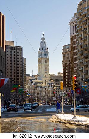 2000S Looking Down Ben Franklin Parkway To Philadelphia City Hall With William Penn Statue View Large Photo Image Stock Image - 2000S Looking Down Ben Franklin Parkway To Philadelphia City Hall With William Penn Statue. Fotosearch