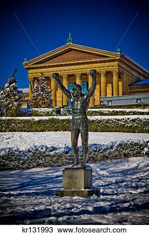 2000S Rocky Statue At Philadelphia Museum Of Art With Winter Snow View Large Photo Image Stock Image - 2000S Rocky Statue At Philadelphia Museum Of Art With Winter Snow. Fotosearch