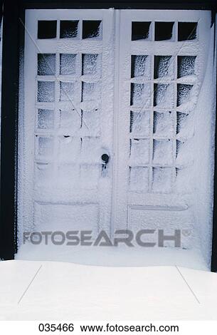 Snow Covered Doorway View Large Photo Image Stock Photograph - Snow Covered Doorway. Fotosearch