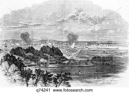 1800S 1860S January 31 1863 Battle Of Fredericksburg Virginia Showing The Bombardment View Large Photo Image Stock Image - 1800S 1860S January 31 1863 Battle Of Fredericksburg Virginia Showing The Bombardment . Fotosearch
