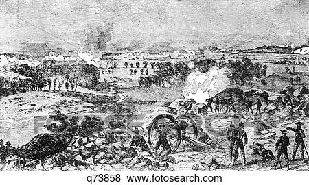 1800S 1860S July 1863 View Of Gettysburg From Little Round Top During Battle View Large Photo Image Stock Photo - 1800S 1860S July 1863 View Of Gettysburg From Little Round Top During Battle . Fotosearch
