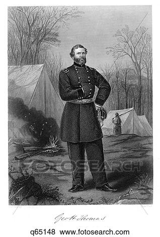 Stock Photo - 1800S 1860S Portrait George Thomas Union General During American Civil War Notable Victory In Battle Of Nashville 1864. Fotosearch