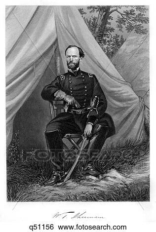 1800S 1860S Seated Portrait William Tecumseh Sherman Union General During American Civil War View Large Photo Image Stock Photograph - 1800S 1860S Seated Portrait William Tecumseh Sherman Union General During American Civil War . Fotosearch