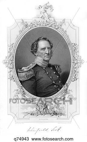 Stock Image - 1800S Portrait Winfield Scott Late In Life Was Most Able Commander War Of 1812 Seminole Black Hawk And Mexican American Wars Consulted Often With Lincoln. Fotosearch