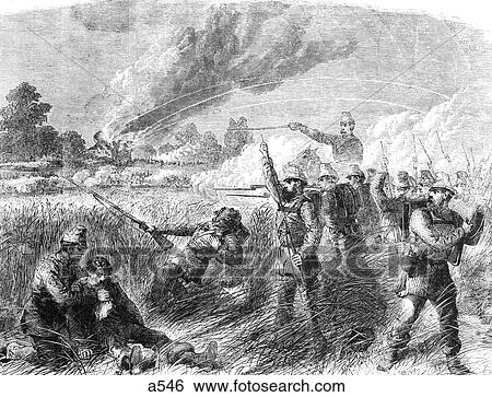 1860S August 10 1861 First Battle Of Bull Run From The Federal Union Lines American Civil War View Large Photo Image Stock Photograph - 1860S August 10 1861 First Battle Of Bull Run From The Federal Union Lines American Civil War . Fotosearch