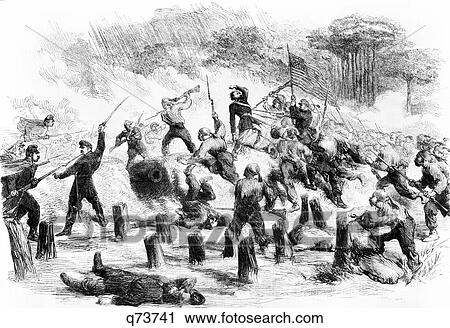 1860S February 8 1862 American Civil War General Burnsides Expedition Taking Roanoke Island At Bayonet Point View Large Photo Image Stock Image - 1860S February 8 1862 American Civil War General Burnsides Expedition Taking Roanoke Island At Bayonet Point . Fotosearch