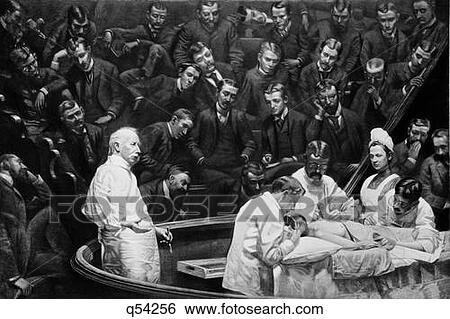 Stock Photograph - 1890S Portrait Of Dr. Agnew A Painting By Thomas Eakins Showing Old Medical Operating Theater. Fotosearch