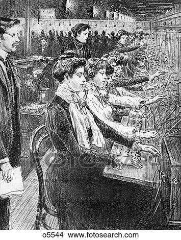 1902 Illustration Women Switchboard Operators View Large Photo Image Picture - 1902 Illustration Women Switchboard Operators. Fotosearch