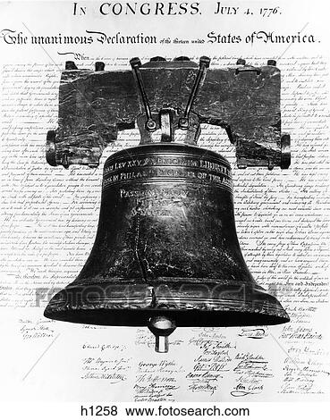 1940S Liberty Bell Superimposed Over Copy Of Declaration Of Independence View Large Photo Image Stock Photo - 1940S Liberty Bell Superimposed Over Copy Of Declaration Of Independence. Fotosearch