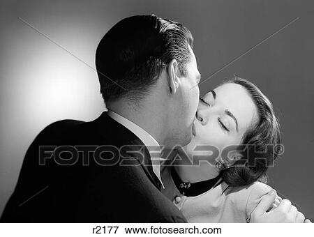 1950S Close-Up Of Man And Woman Kissing View Large Photo Image Stock Photo - 1950S Close-Up Of Man And Woman Kissing. Fotosearch