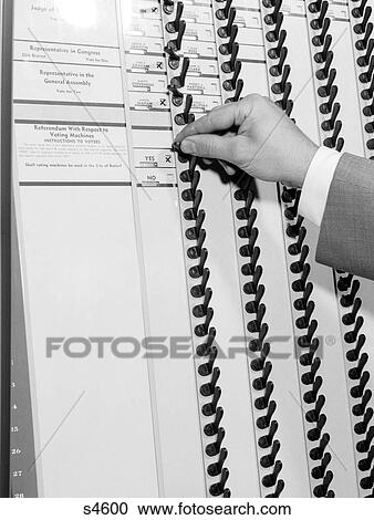 1950S Man'S Hand Pulling Levers In Voting Booth View Large Photo Image Stock Image - 1950S Man'S Hand Pulling Levers In Voting Booth. Fotosearch