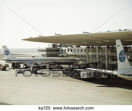 1960S View Of Pan American International Terminal And Airplanes Travel Vacation Business View Large Photo Image Stock Photography - 1960S View Of Pan American International Terminal And Airplanes Travel Vacation Business. Fotosearch