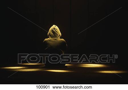1980S 1990S 2000S 2010S Person With Hood Sitting In Circle Of Lights View Large Photo Image Stock Image - 1980S 1990S 2000S 2010S Person With Hood Sitting In Circle Of Lights . Fotosearch