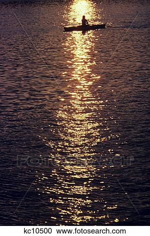 1980S One Person Single Scull Sunset Of Schuylkill River View Large Photo Image Stock Image - 1980S One Person Single Scull Sunset Of Schuylkill River. Fotosearch