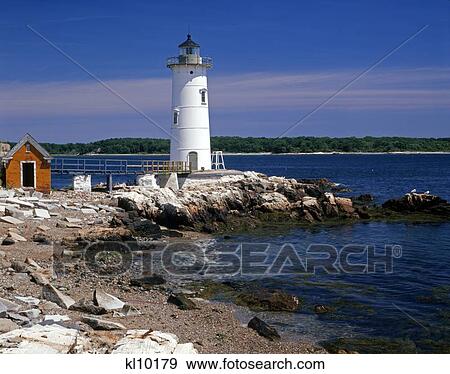 Lighthouse New Castle New Hampshire View Large Photo Image Stock Photo - Lighthouse New Castle New Hampshire . Fotosearch