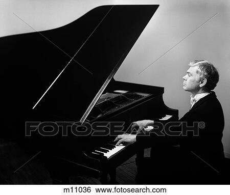 Older Man With Graying Hair In Tuxedo Playing Grand Piano View Large Photo Image Stock Photograph - Older Man With Graying Hair In Tuxedo Playing Grand Piano. Fotosearch