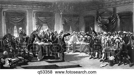 1700S 1770S July 4, 1776 Signing Of The Declaration Of Independence Philadelphia By The Continental Congress View Large Photo Image Stock Photo - 1700S 1770S July 4, 1776 Signing Of The Declaration Of Independence Philadelphia By The Continental Congress. Fotosearch