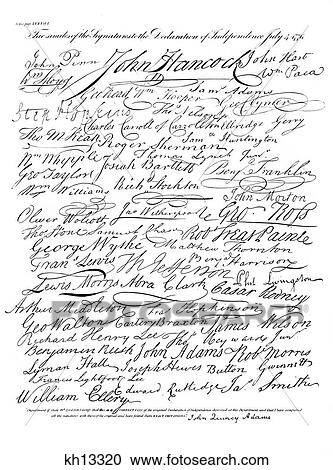 1700S 1776 July 4Th Facsimilies Of The Signature Of The Signers Of Declaration Of Independence View Large Photo Image Stock Image - 1700S 1776 July 4Th Facsimilies Of The Signature Of The Signers Of Declaration Of Independence . Fotosearch