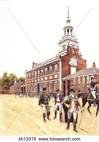 1770S 1700S Officers Of The French Contingent To Continental Army Circa 1780 At Independence Hall Philadelphia View Large Photo Image Stock Photo - 1770S 1700S Officers Of The French Contingent To Continental Army Circa 1780 At Independence Hall Philadelphia . Fotosearch
