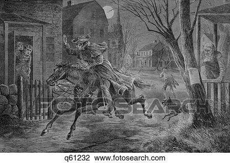 1770S April 19, 1775 Illustration Midnight Ride Of Paul Revere View Large Photo Image Stock Image - 1770S April 19, 1775 Illustration Midnight Ride Of Paul Revere. Fotosearch