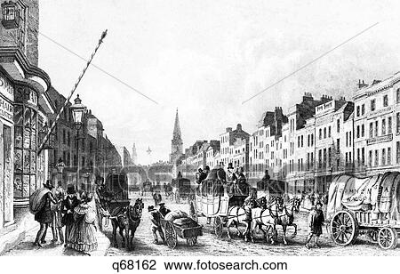 1800S 1850S High Street Whitechapel Store Fronts Traffic Coaches Cabs Wagons Carts Horses London England View Large Photo Image Stock Image - 1800S 1850S High Street Whitechapel Store Fronts Traffic Coaches Cabs Wagons Carts Horses London England . Fotosearch