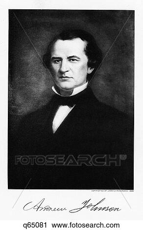 Stock Image - 1800S 1860S Andrew Johnson Abraham Lincoln'S Vice President And 17Th President Of The United States . Fotosearch