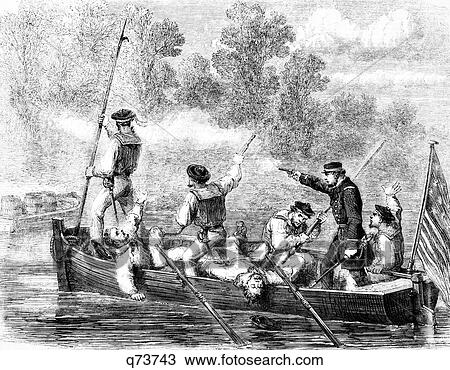 1800S 1860S Crew Of Union Potomac Fleet Defending Themselves From Confederate Soldiers Hiding Along The River Bank View Large Photo Image Stock Image - 1800S 1860S Crew Of Union Potomac Fleet Defending Themselves From Confederate Soldiers Hiding Along The River Bank . Fotosearch
