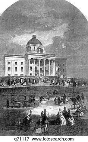 1800S 1860S February 18 1861 Jefferson Davis Inauguration As President Of The Csa Confederate States America Montgomery Alabama View Large Photo Image Stock Photo - 1800S 1860S February 18 1861 Jefferson Davis Inauguration As President Of The Csa Confederate States America Montgomery Alabama. Fotosearch