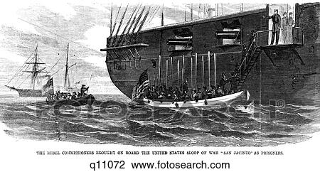 1800S 1860S November 1861 Confederate Commissioners Mason & Slidell Taken Onto Uss San Jacinto As Union Prisioners View Large Photo Image Stock Image - 1800S 1860S November 1861 Confederate Commissioners Mason & Slidell Taken Onto Uss San Jacinto As Union Prisioners . Fotosearch