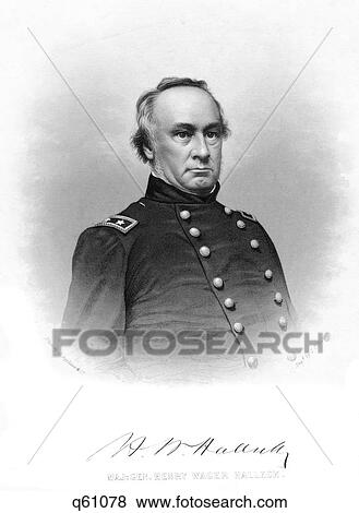 Stock Photo - 1800S 1860S Portrait General Henry Wager Halleck General In Chief Of Union Army From 1862 Till 1864 Prior To Grant . Fotosearch