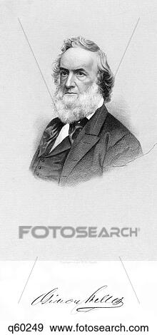 Stock Photo - 1800S 1860S Portrait Gideon Welles Lincoln'S Secretary Of The Navy Also Under Andrew Johnson . Fotosearch