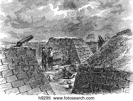 1800S 1860S Scene Inside Fortifications Of Fort Hatteras North Carolina Built By The Confederates View Large Photo Image Stock Photography - 1800S 1860S Scene Inside Fortifications Of Fort Hatteras North Carolina Built By The Confederates . Fotosearch