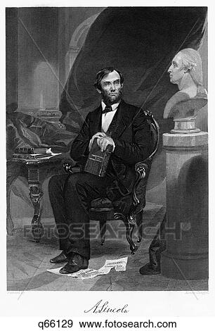 1800S 1860S Seated Portrait Abraham Lincoln With Signature View Large Photo Image Stock Photo - 1800S 1860S Seated Portrait Abraham Lincoln With Signature . Fotosearch