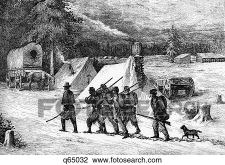 1800S 1860S Soldiers Entering Camp During Winter Snow American Civil War View Large Photo Image Stock Image - 1800S 1860S Soldiers Entering Camp During Winter Snow American Civil War . Fotosearch