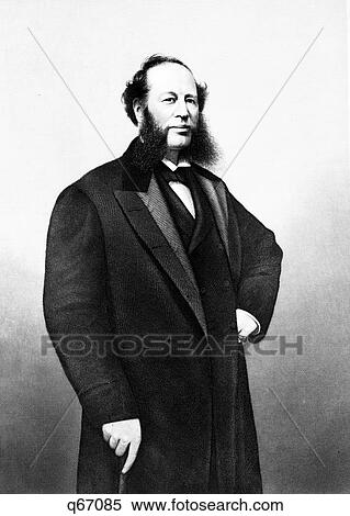 Stock Photography - 1800S Mid-19Th Century Standing Portrait William Henry Vanderbilt Son Of Mogul Cornelilus Vanderbilt. Fotosearch