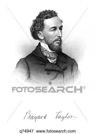 Stock Photo - 1800S Portrait Bayard Taylor American Poet Travel Writer Literary Critic From Kennett Square Pa Wrote First American Gay Novel. Fotosearch