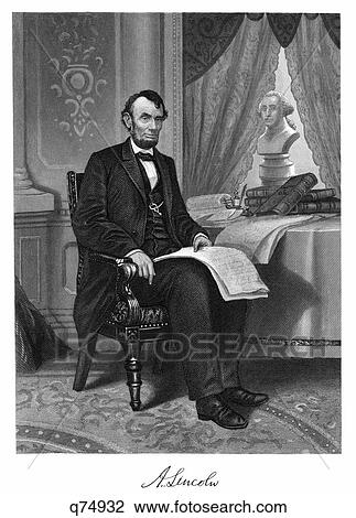 1860S 1800S Seated Portrait Abraham Lincoln President With Signature From Painting By Nast View Large Photo Image Stock Image - 1860S 1800S Seated Portrait Abraham Lincoln President With Signature From Painting By Nast . Fotosearch