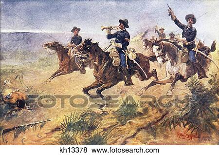 1890S Scene Of American West The United Stated Cavalry Coming To Rescue After Indian Attack View Large Photo Image Stock Photo - 1890S Scene Of American West The United Stated Cavalry Coming To Rescue After Indian Attack . Fotosearch